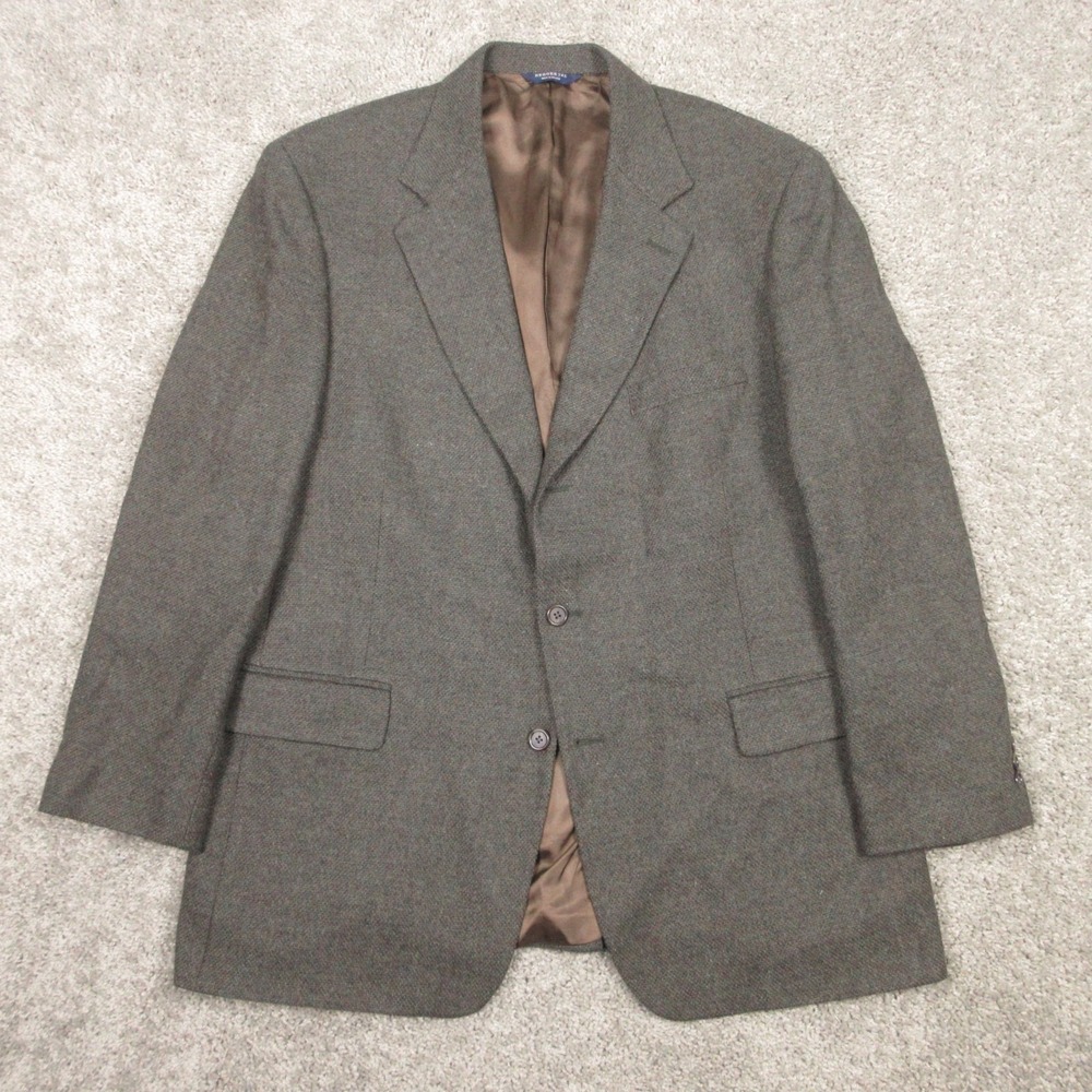 Brooks Brothers Jacket Mens 44 R Green Wool Lambswool Blazer 346 Business Coat